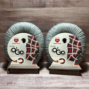 Red Heart OGo Super Saver Yarn Tangle-Free Quick-Start Format 2-Pack